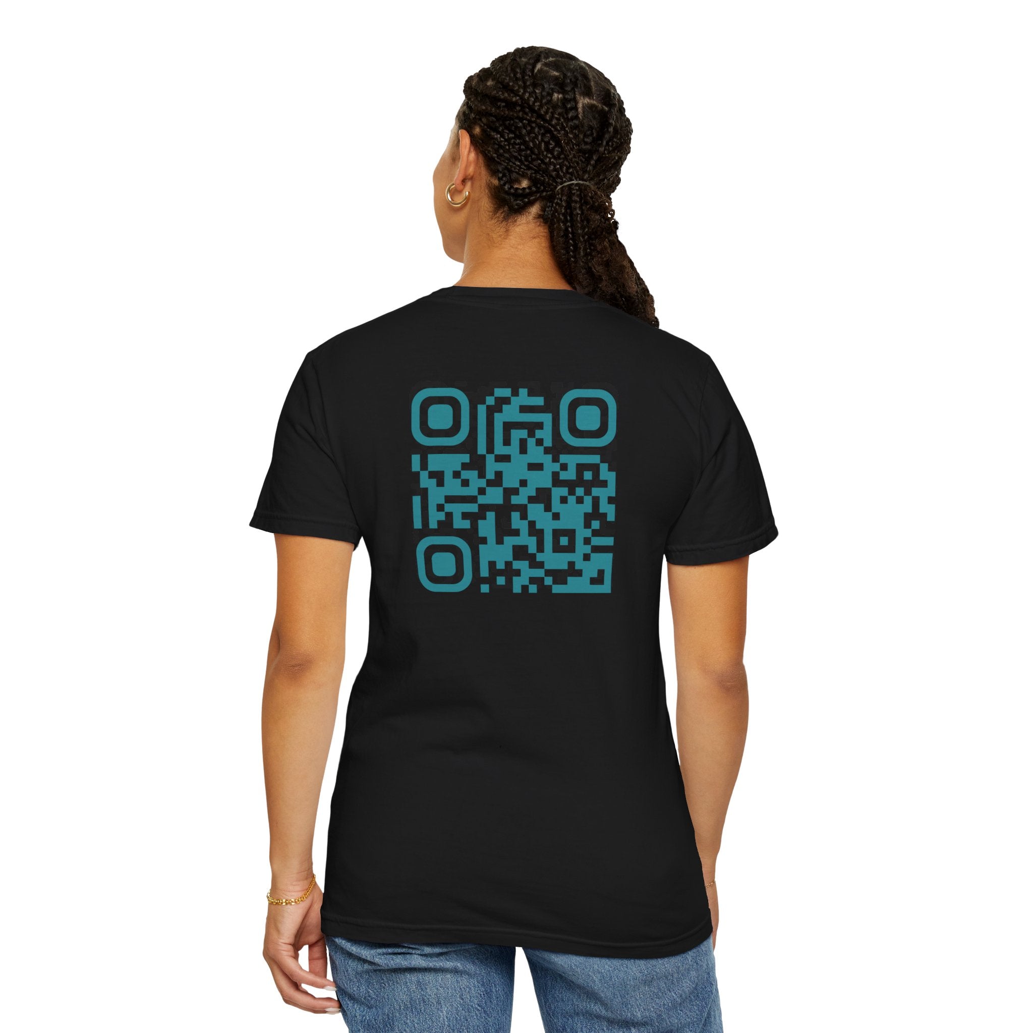 HELIOS T-Shirt Noir⎮QR Turquoise