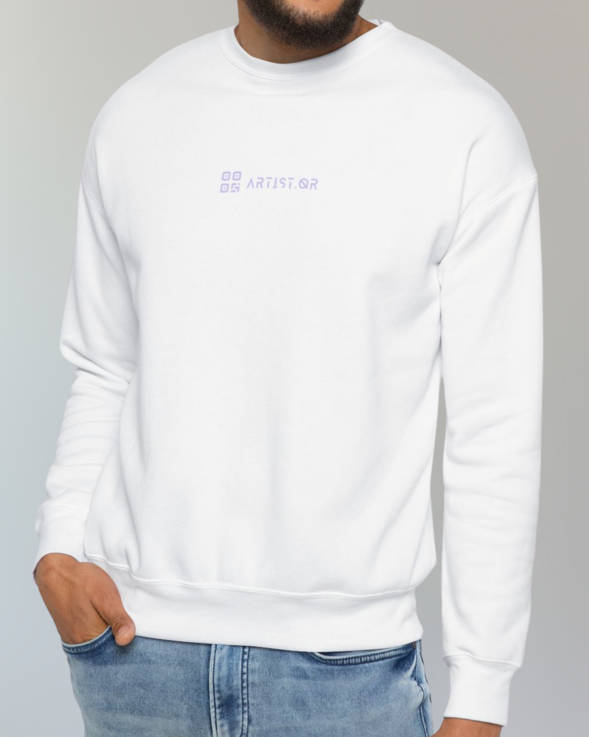 AVANI Sweat Blanc⎮QR Gris de Lin