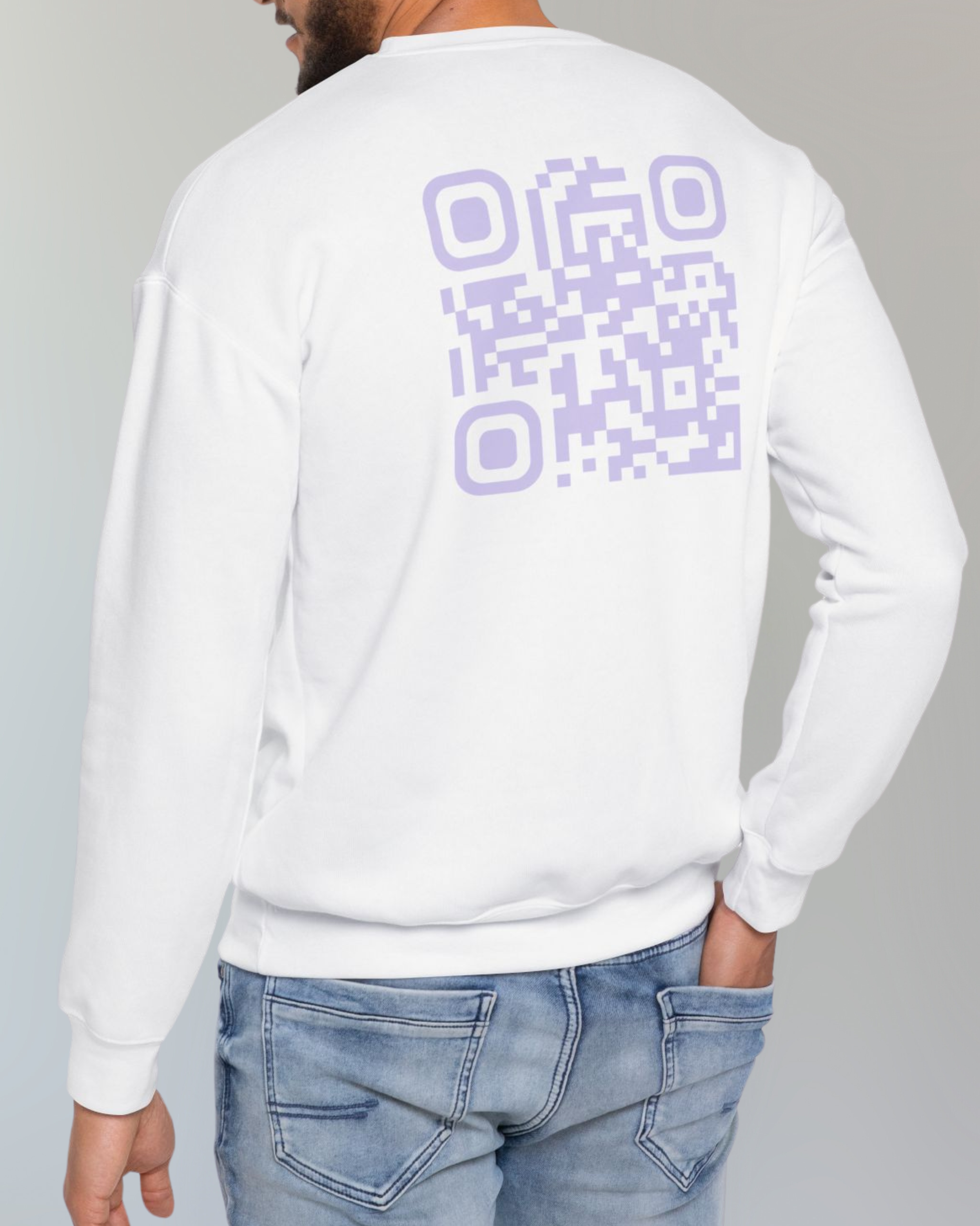 AVANI Sweat Blanc⎮QR Gris de Lin