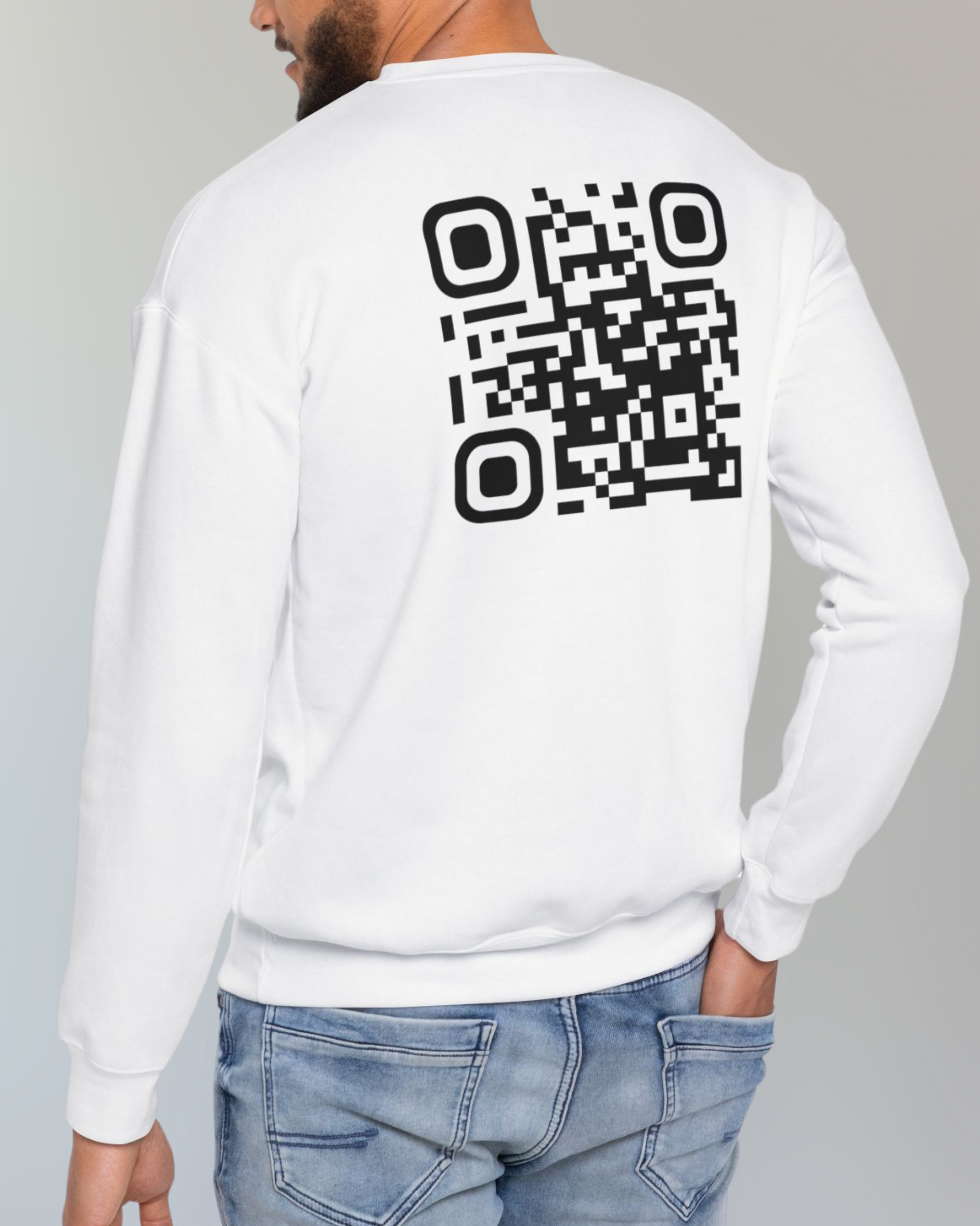 AVANI Sweat Blanc⎮QR Noir