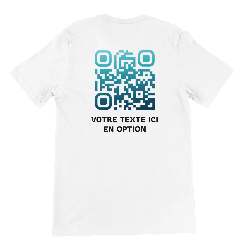 TAURUS T-Shirt Blanc⎮QR Bleu