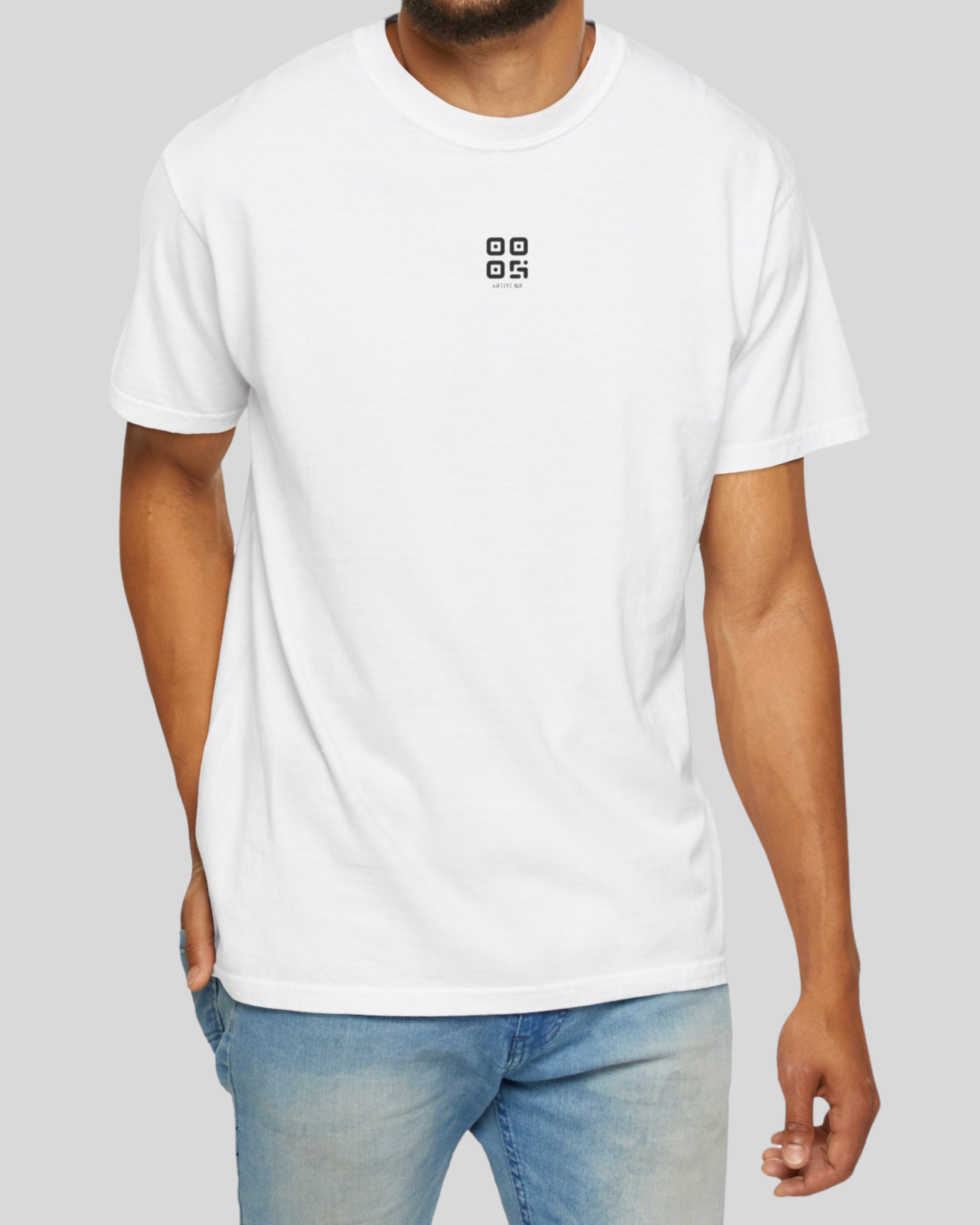 HELIOS T-Shirt Blanc⎮QR Vert d'Eau