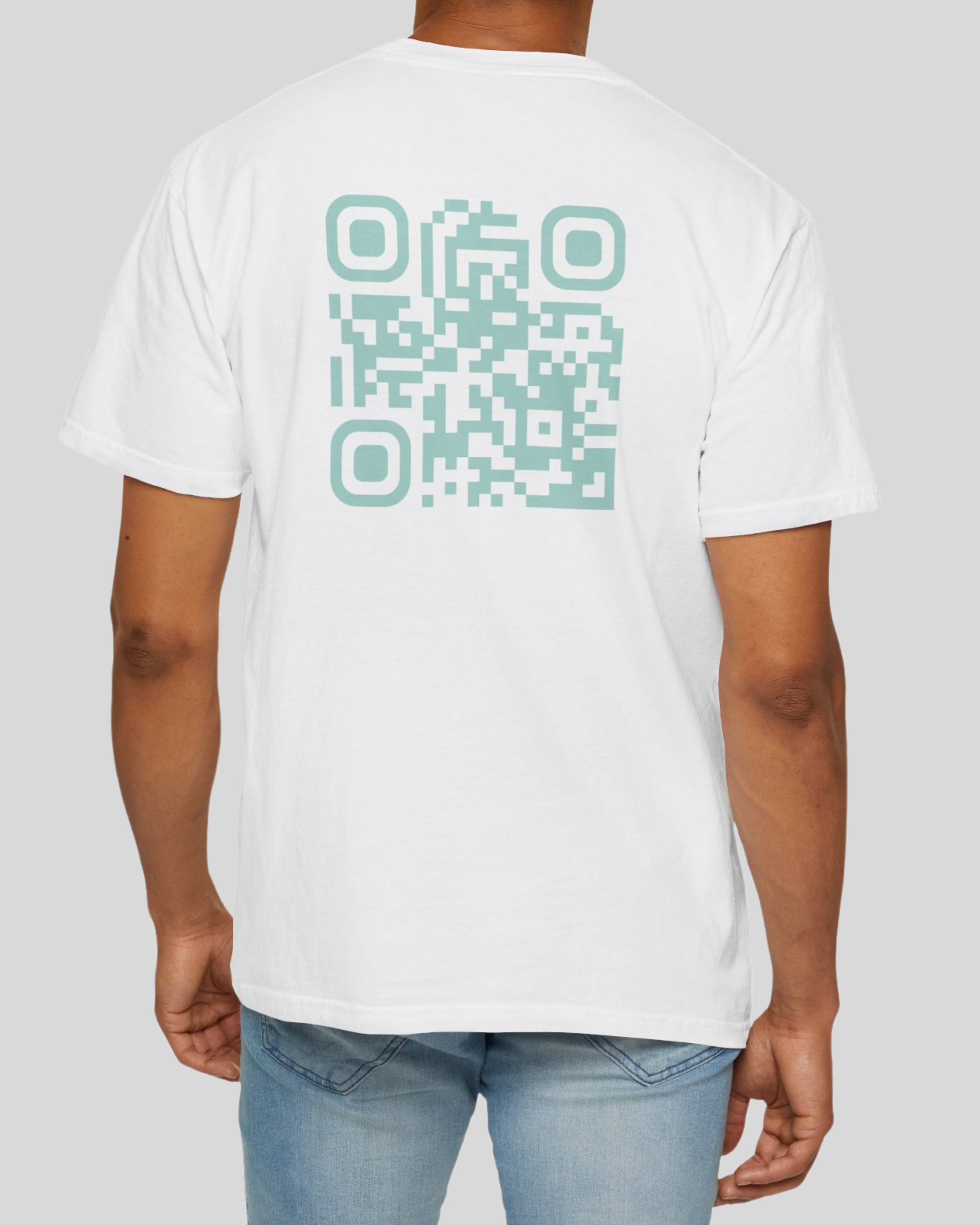 HELIOS T-Shirt Blanc⎮QR Vert d'Eau