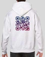 AMARU Sweat Blanc⎮QR Bleu-Rouge