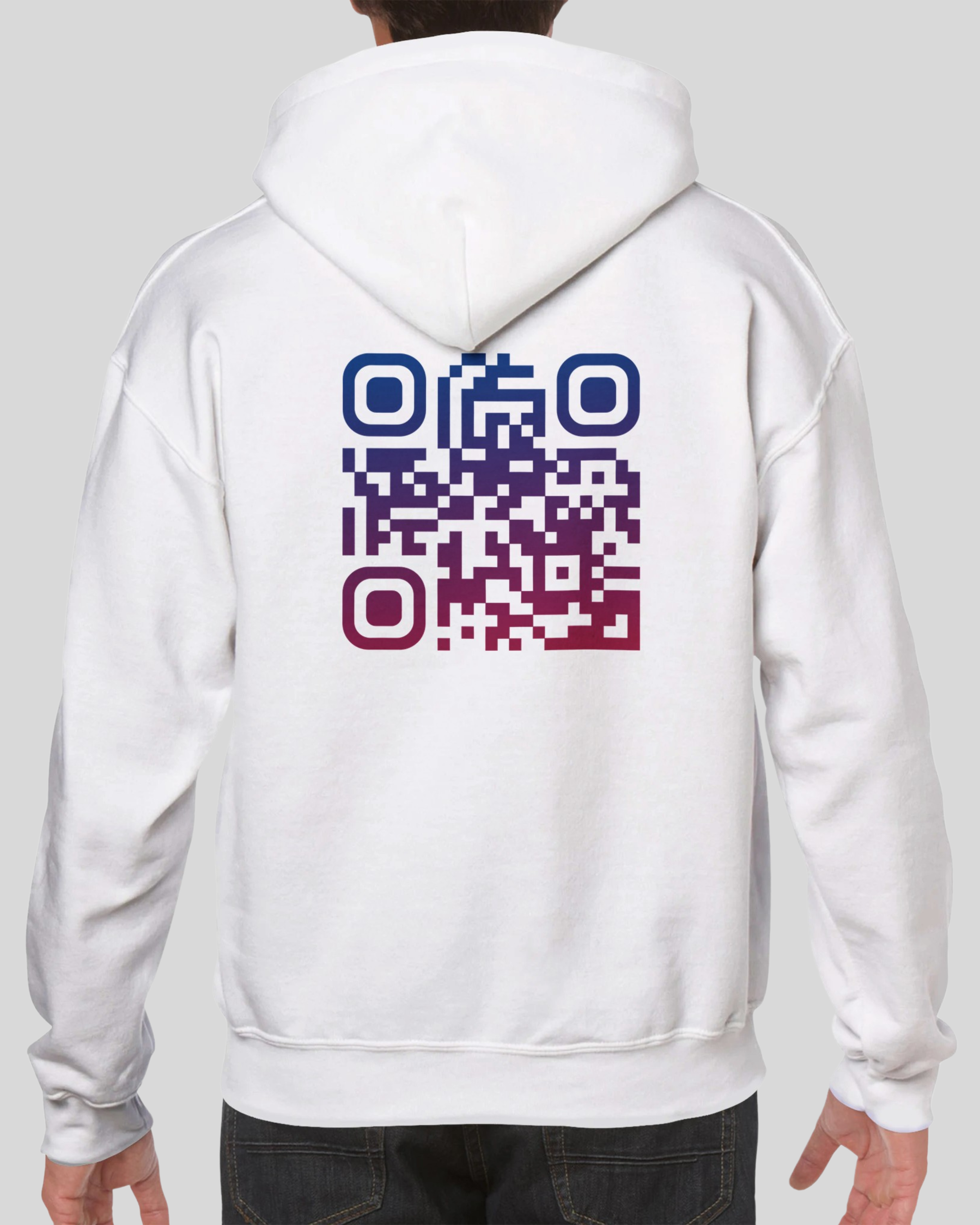 AMARU Sweat Blanc⎮QR Bleu-Rouge