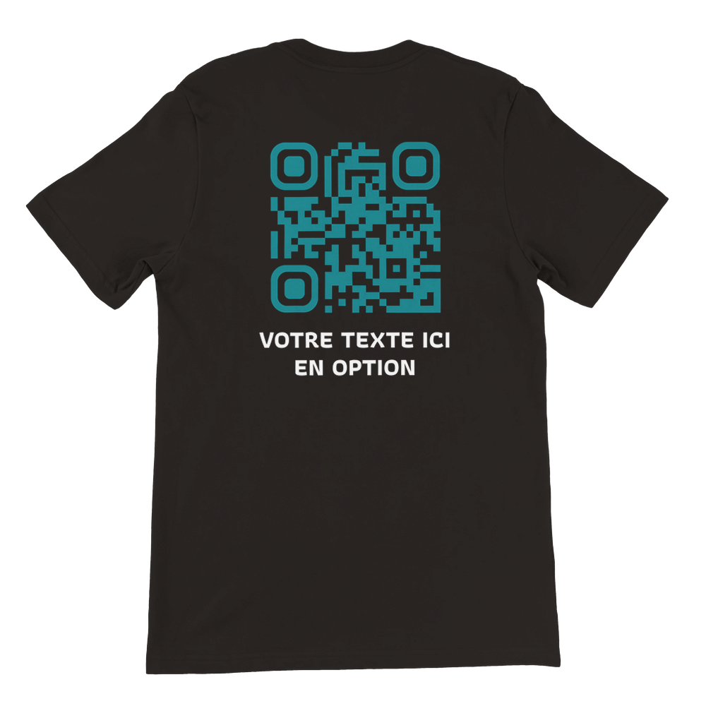 HELIOS T-Shirt Noir⎮QR Turquoise