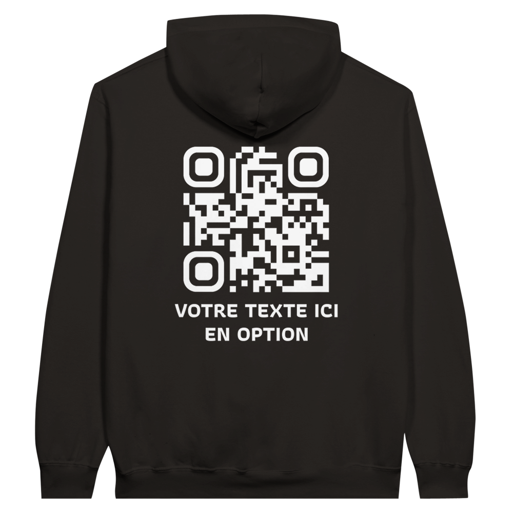 ELYSIS Sweat Noir⎮QR Blanc