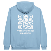 AMARU Sweat Bleu Ciel⎮QR Blanc