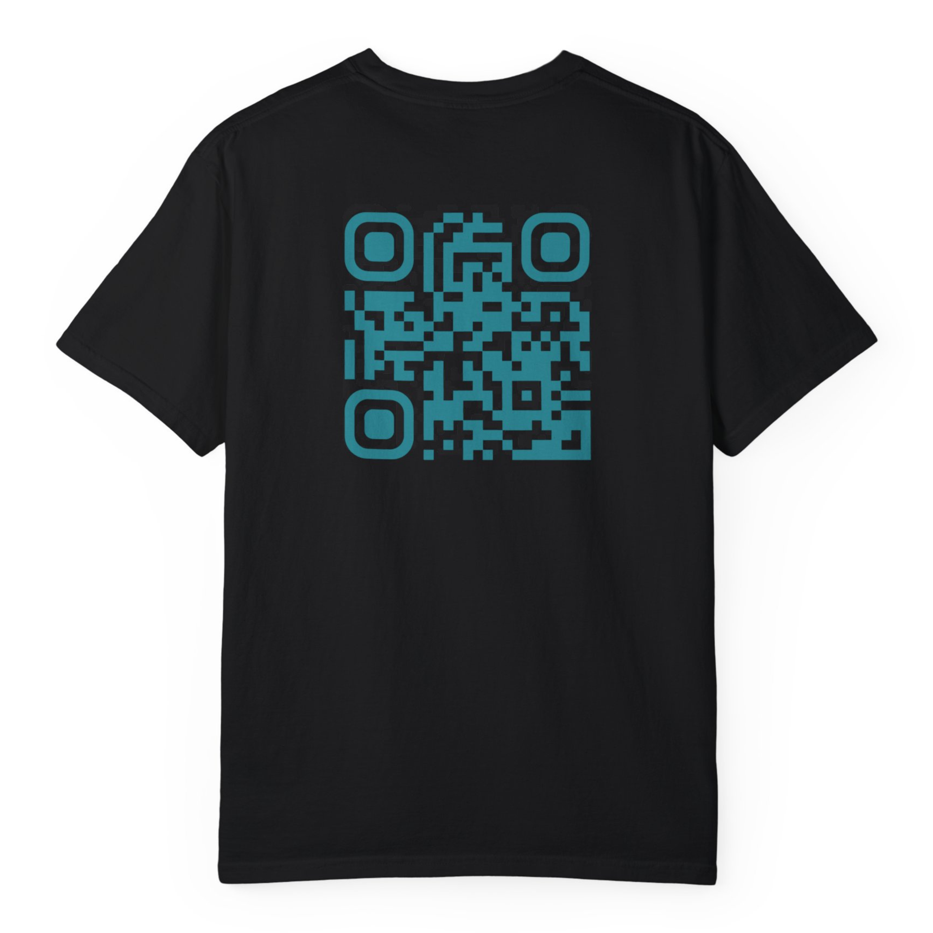 HELIOS T-Shirt Noir⎮QR Turquoise